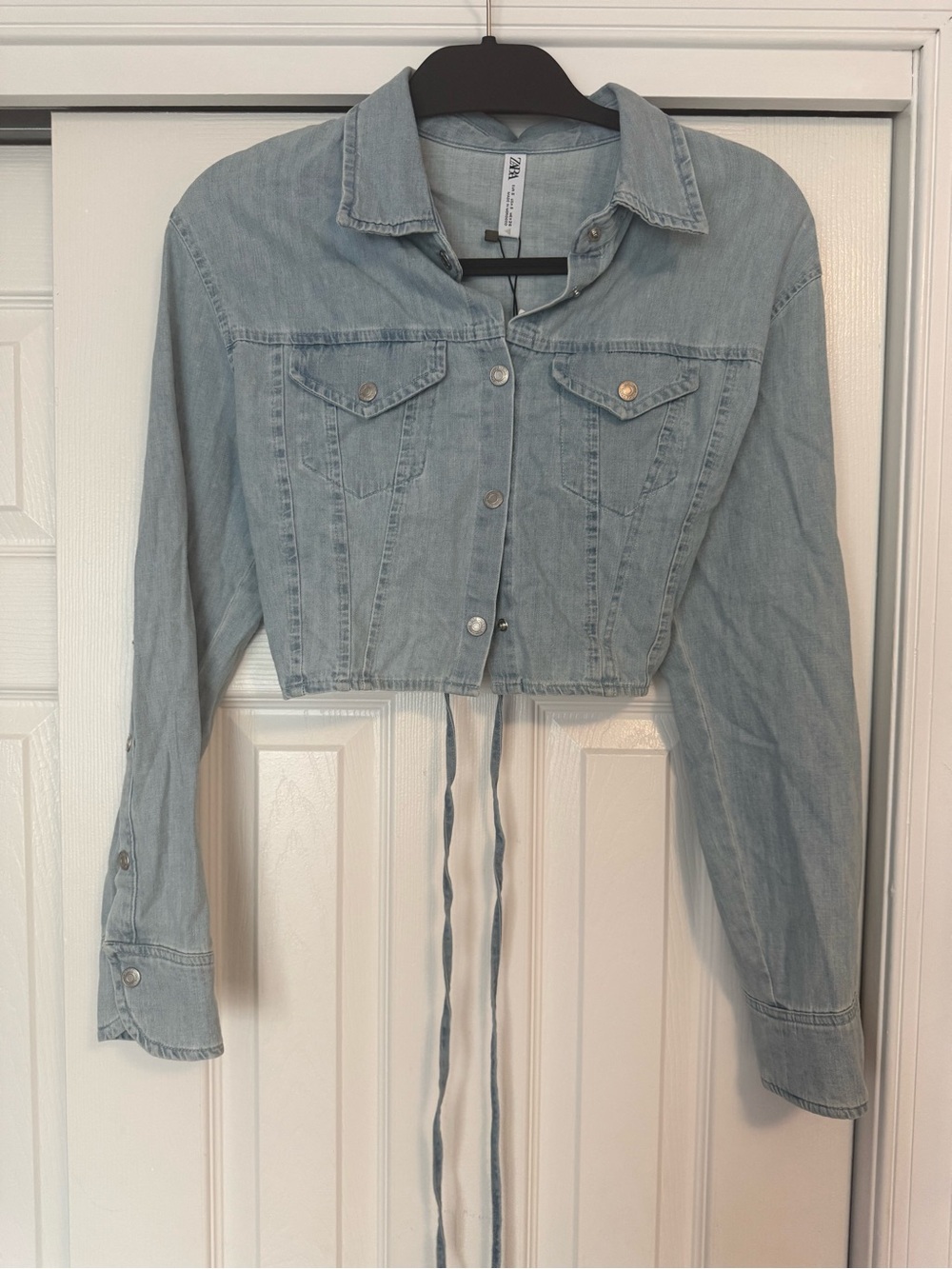 Zara Light Blue Denim Shirt Jacket